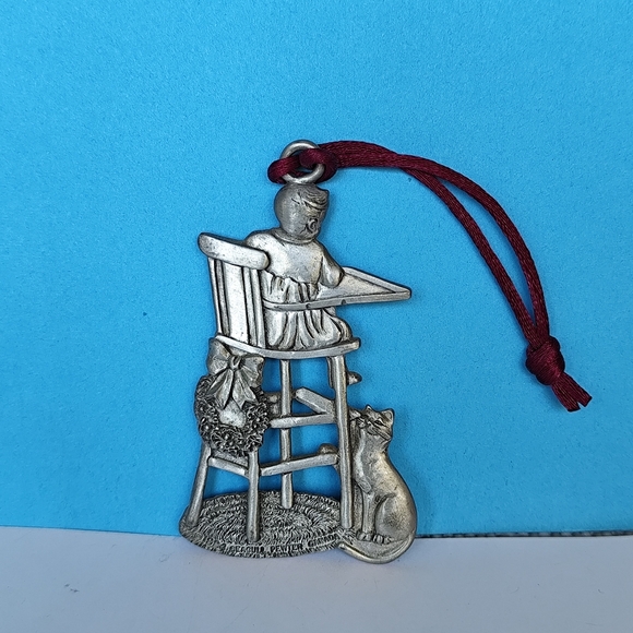 Seagull pewter 1st Christmas Highchair Ornament - Picture 2 of 3